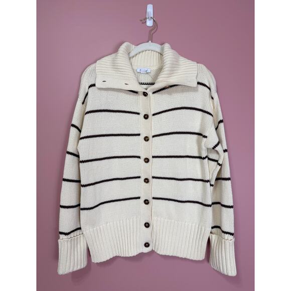 ALIGNE Sawyer Striped Button Up Cardigan Size Small - Picture 2 of 8